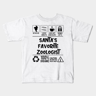 Santa's Favorite Zoologist Santa Claus Kids T-Shirt